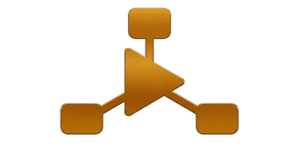 Interconnected workflow elements representing video editor integration