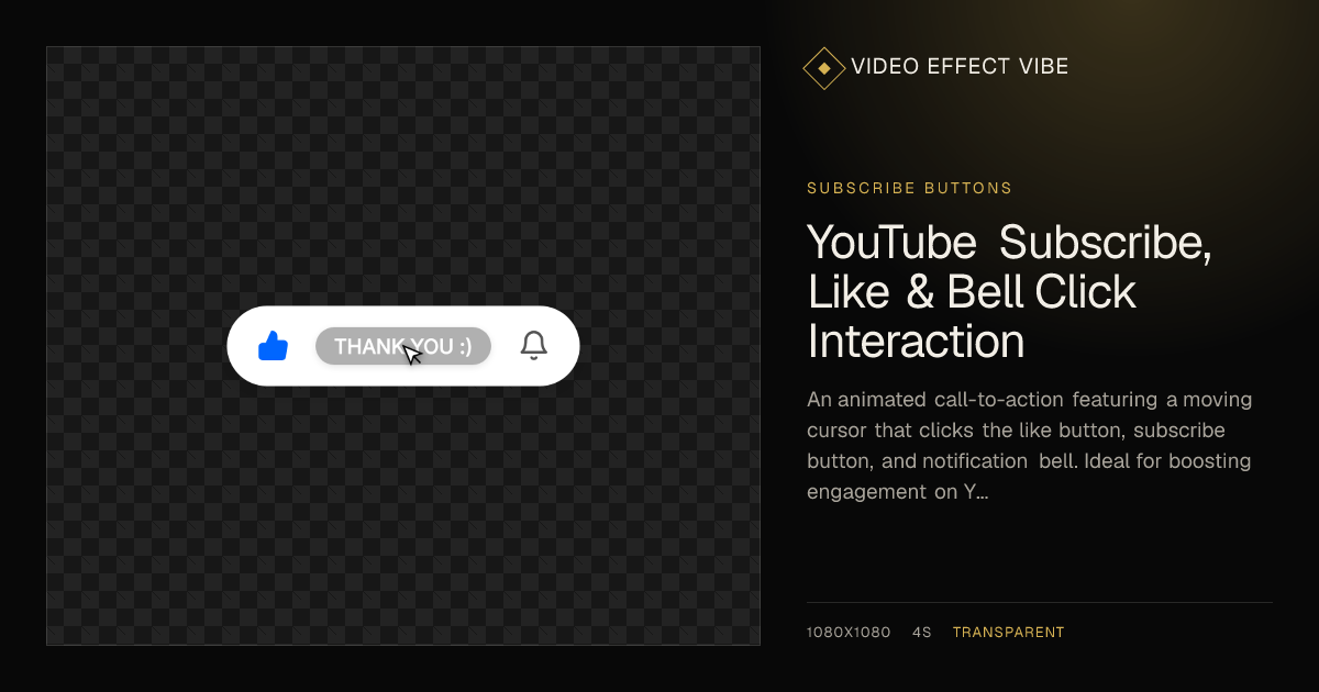 YouTube Subscribe, Like & Bell Click Interaction - Free Video Asset ...